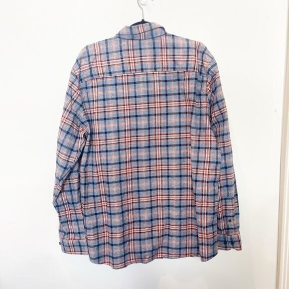 Johnston & Murphy Large Flannel Button Down Shirt Plaid Soft Cotton Long Sleeves - Picture 3 of 9